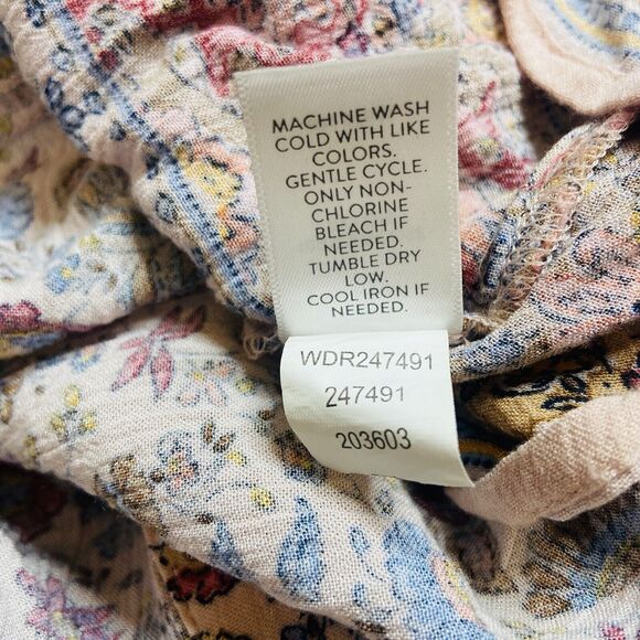 J. Jill Dress Size L Maxi Multi Floral Button Down Front Blush Pink Shirt Dress - Picture 6 of 13